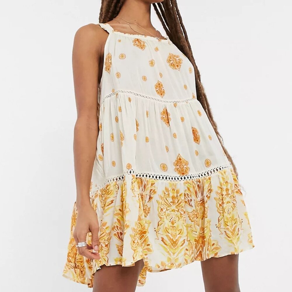 Free People Talk to Me Trapeze Slip Dress